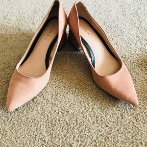 Zara Suede Block Heeled Shoes!